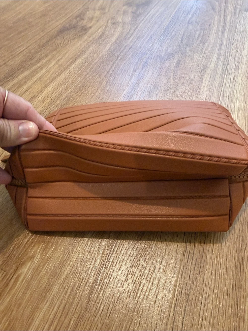 Makeup bag cosmetic Structured Clutch water proof as seen in designer stores
